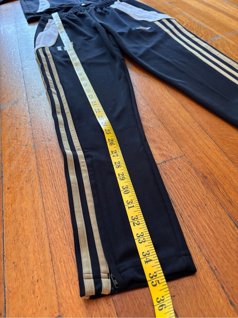 adidas Black and Gold Athletic Track Jacket & Pants